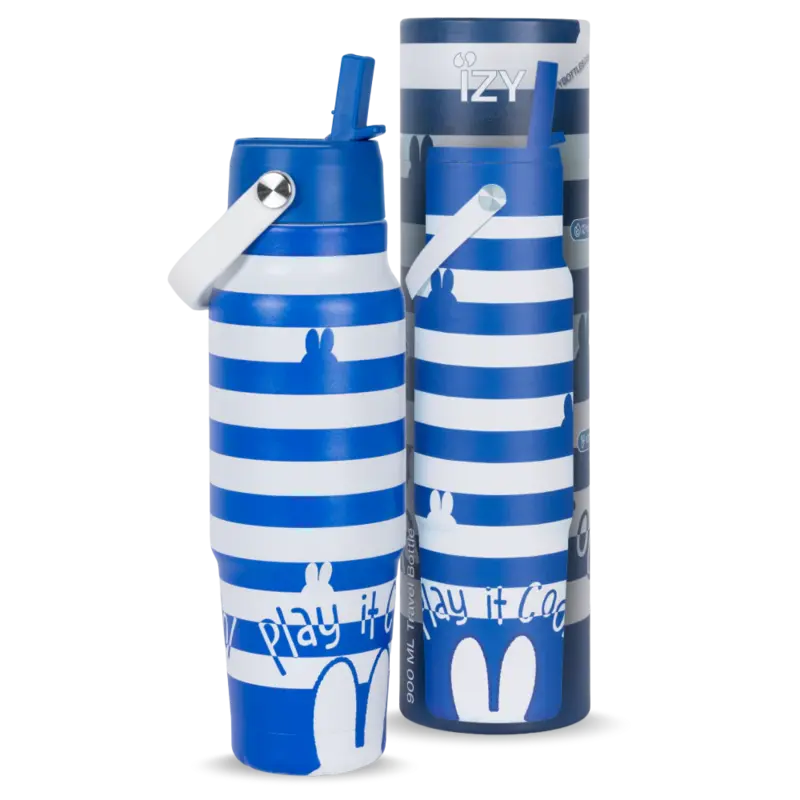 900ml reisfles nijntje blauw wit