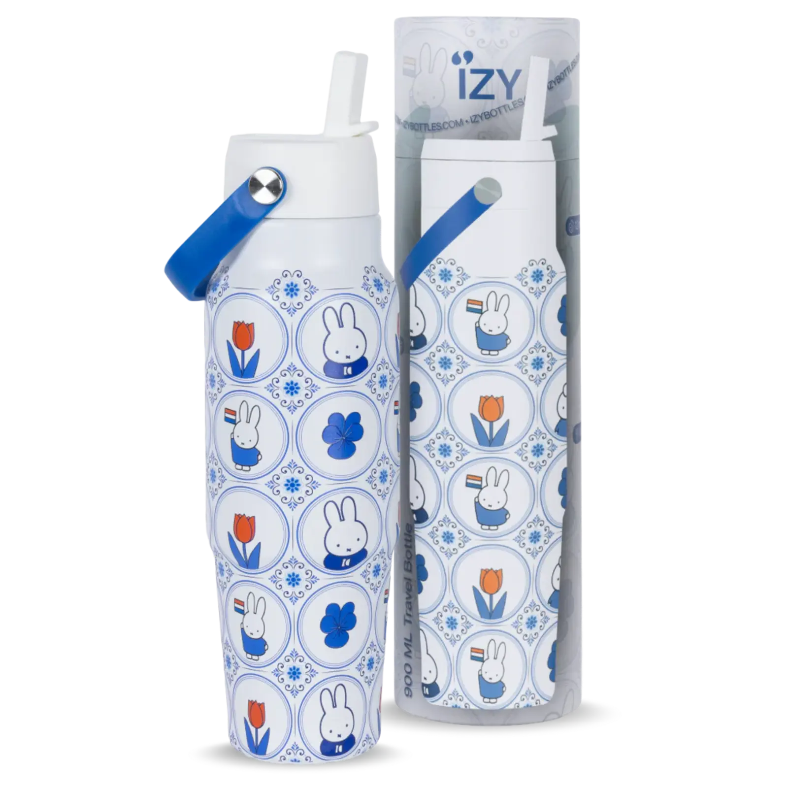 900 ml Reiseflasche Miffy Delft Blau