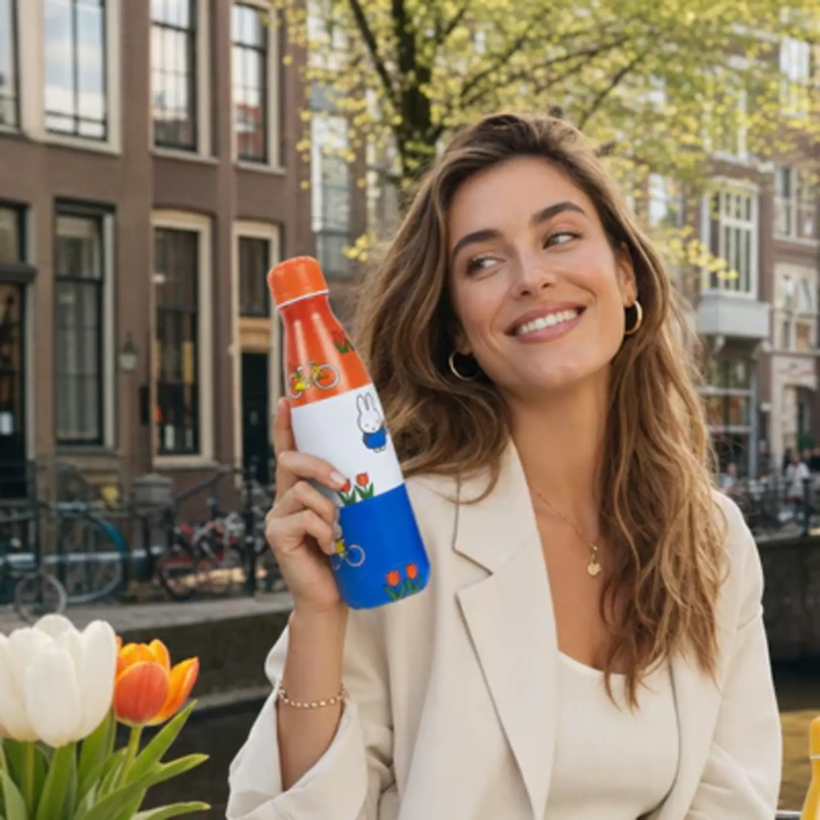 500ml thermosfles Miffy niederländische Flagge