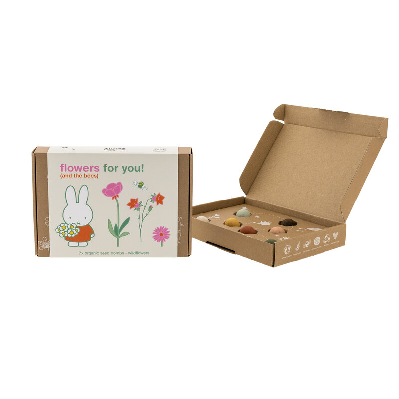 Miffy Gift Box Small with 7 flower seed bombs - Flowers For You