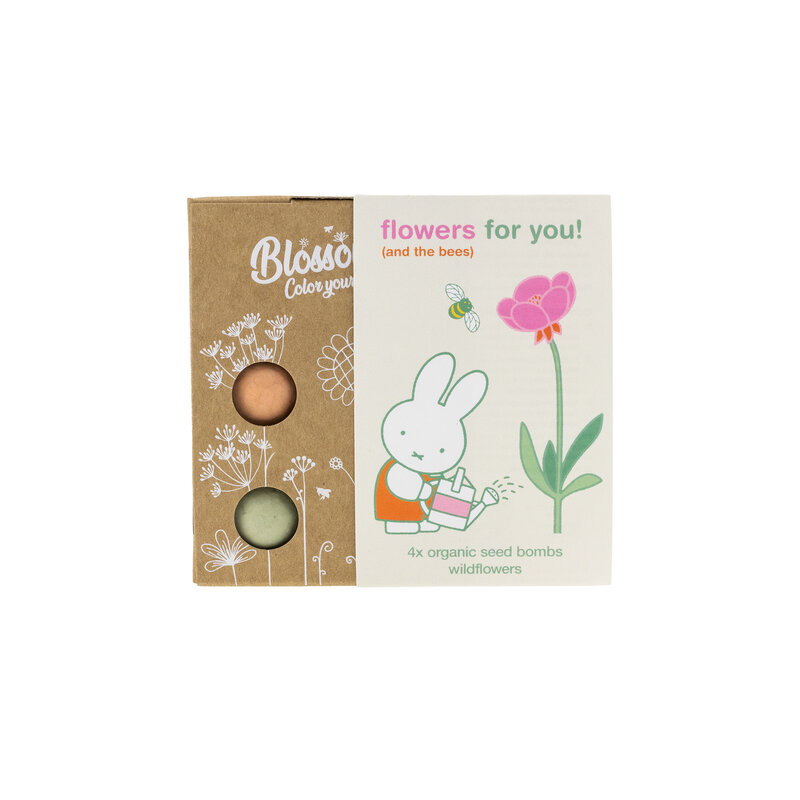 Miffy Geschenkbox Mini mit 4 Blumensamenbomben – Flowers For You