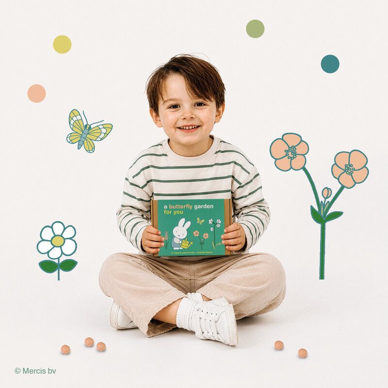Nijntje Gift Box Small met 7 bloemenzaad bommetjes - Butterfly Garden For You