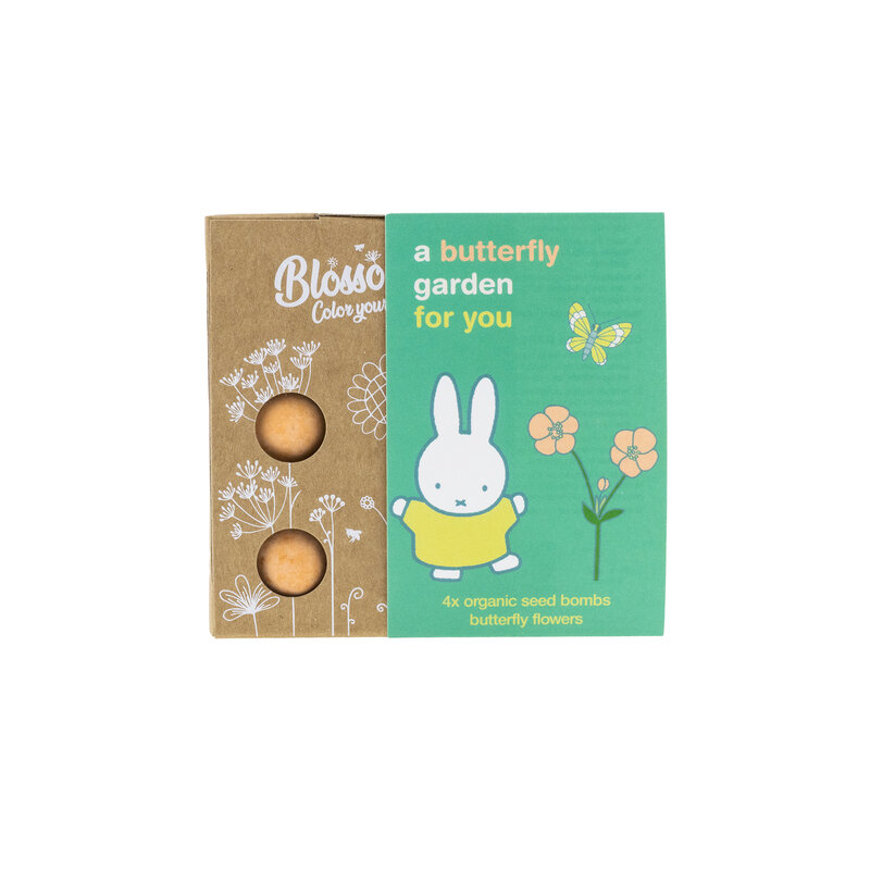 Miffy Gift Box mini with 4 flower seed bombs - Butterfly Garden For You