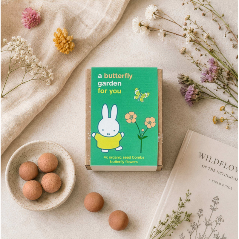 Miffy Gift Box mini with 4 flower seed bombs - Butterfly Garden For You