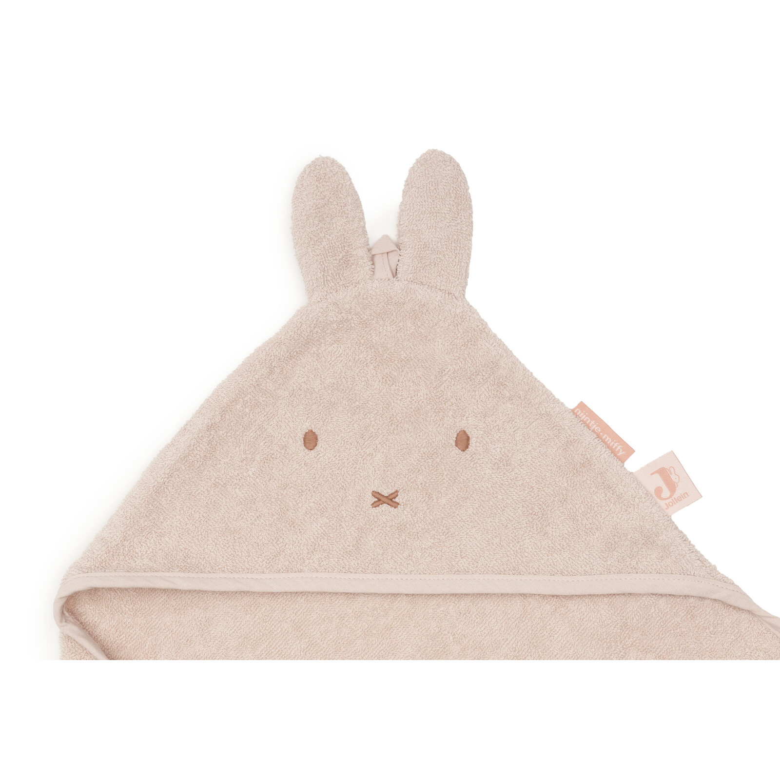Badcape badstof 75x75cm Miffy Silk Rose
