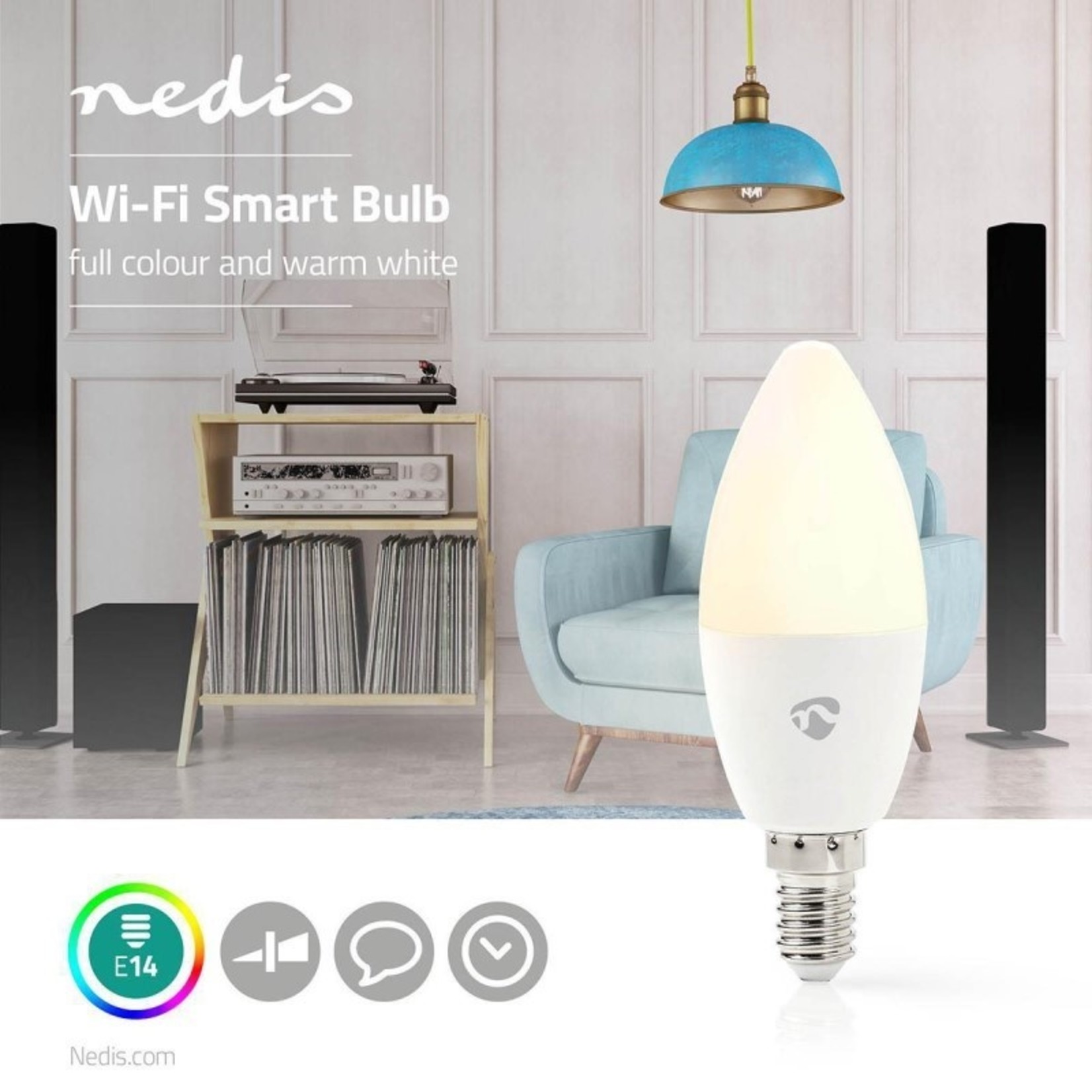 Nedis SmartLife Multicolour RGB-W Lamp E14