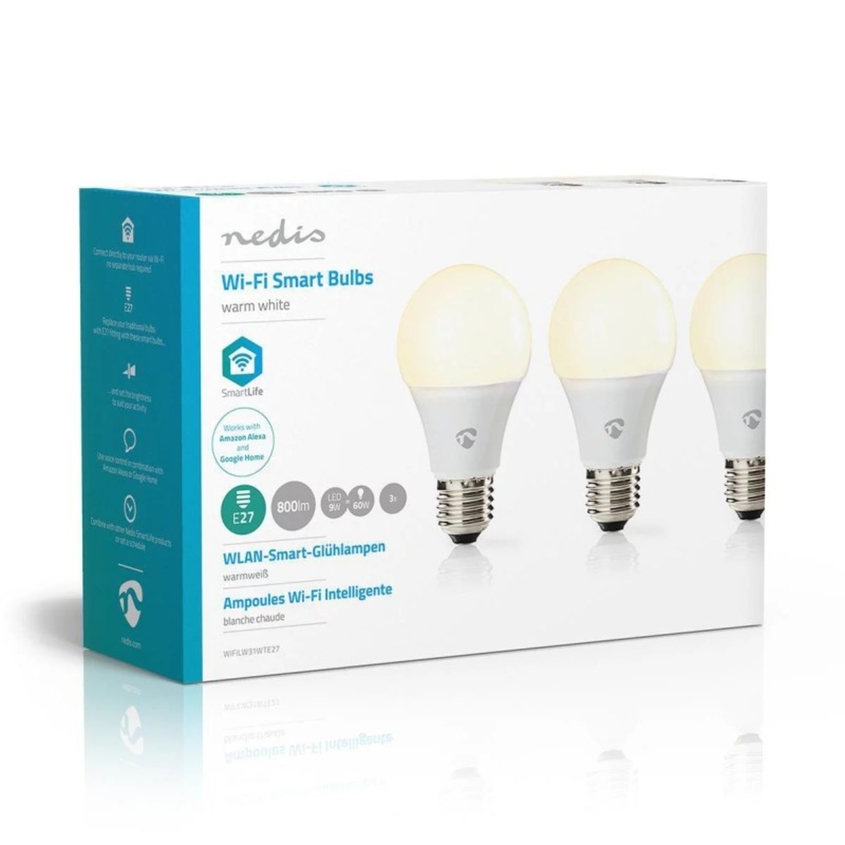 Nedis Smart led lamp 9W warm wit 800 lm
