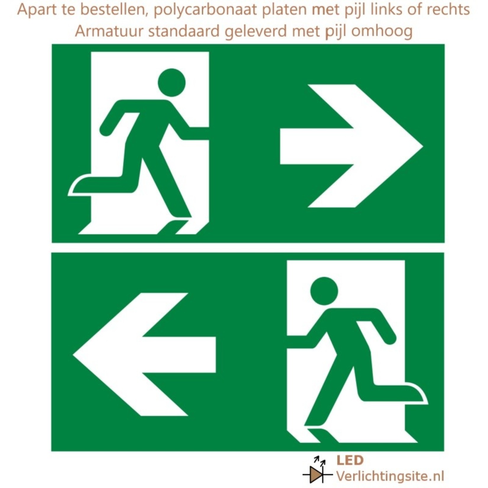 Noodverlichting met oriëntatie verlichting