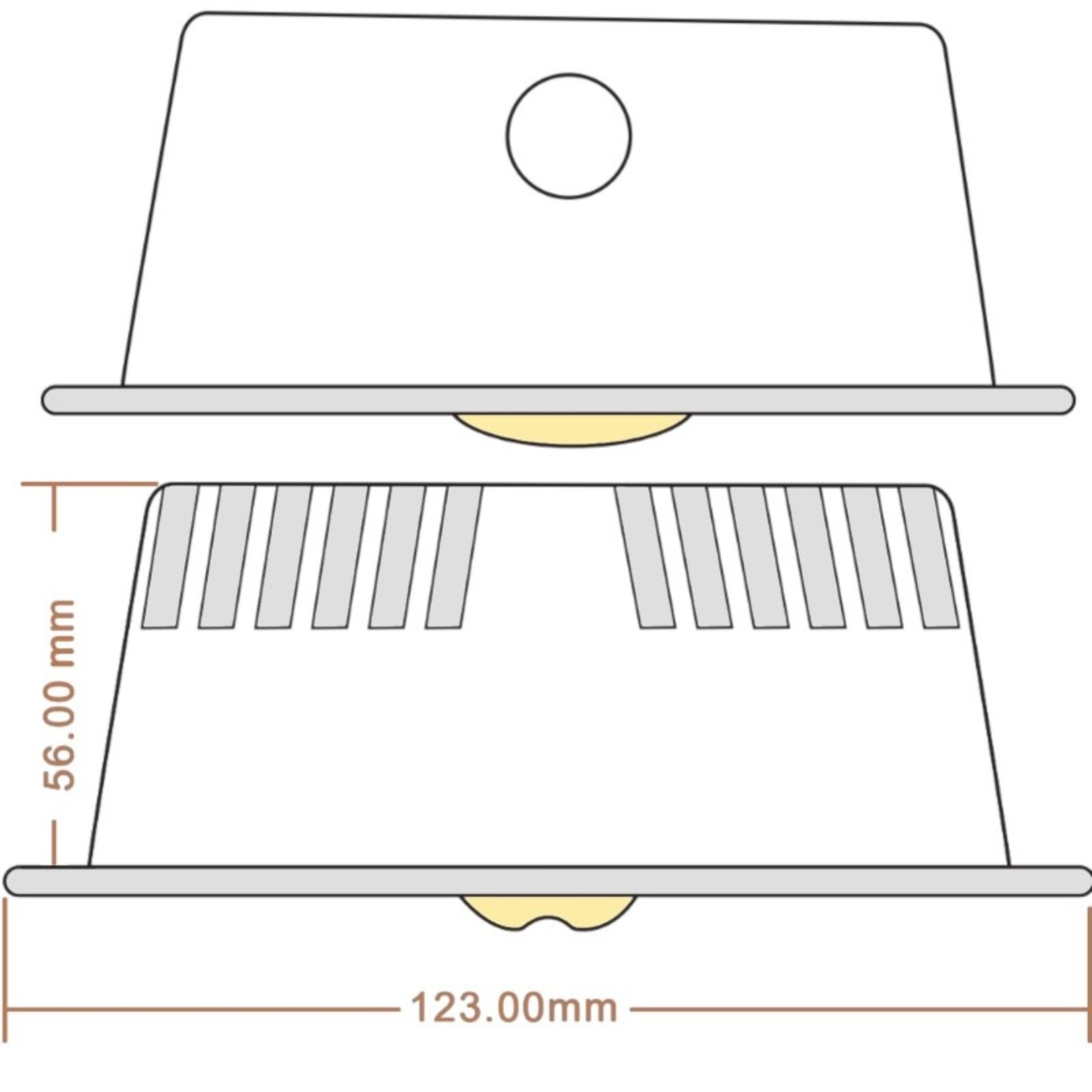 1,8W in/opbouw noodverlichting spot met extra lens