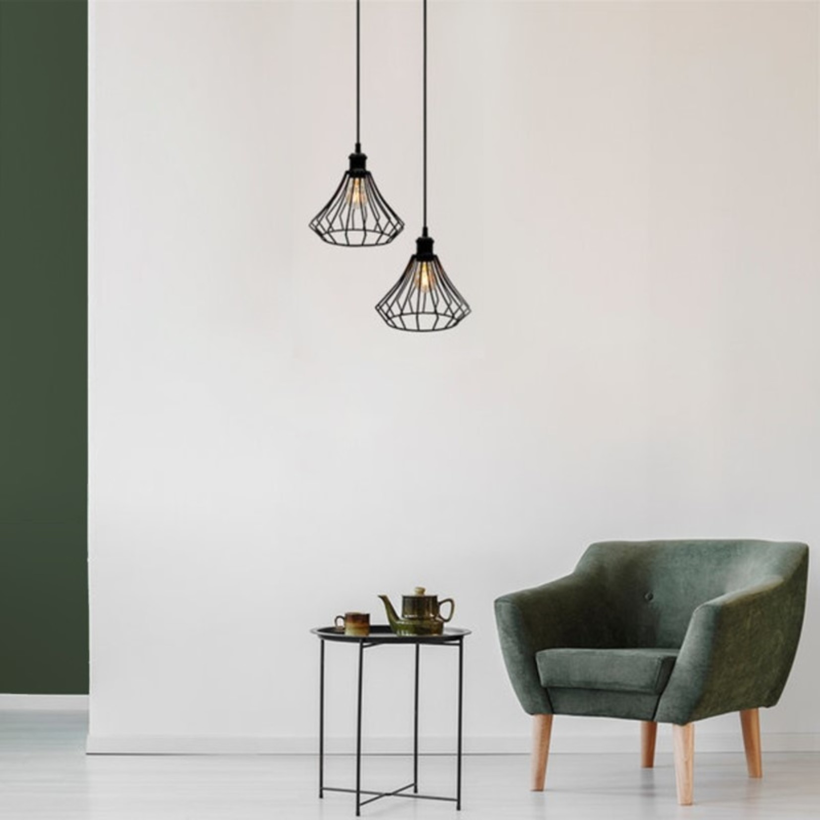 Hanglamp Diamond mat zwart