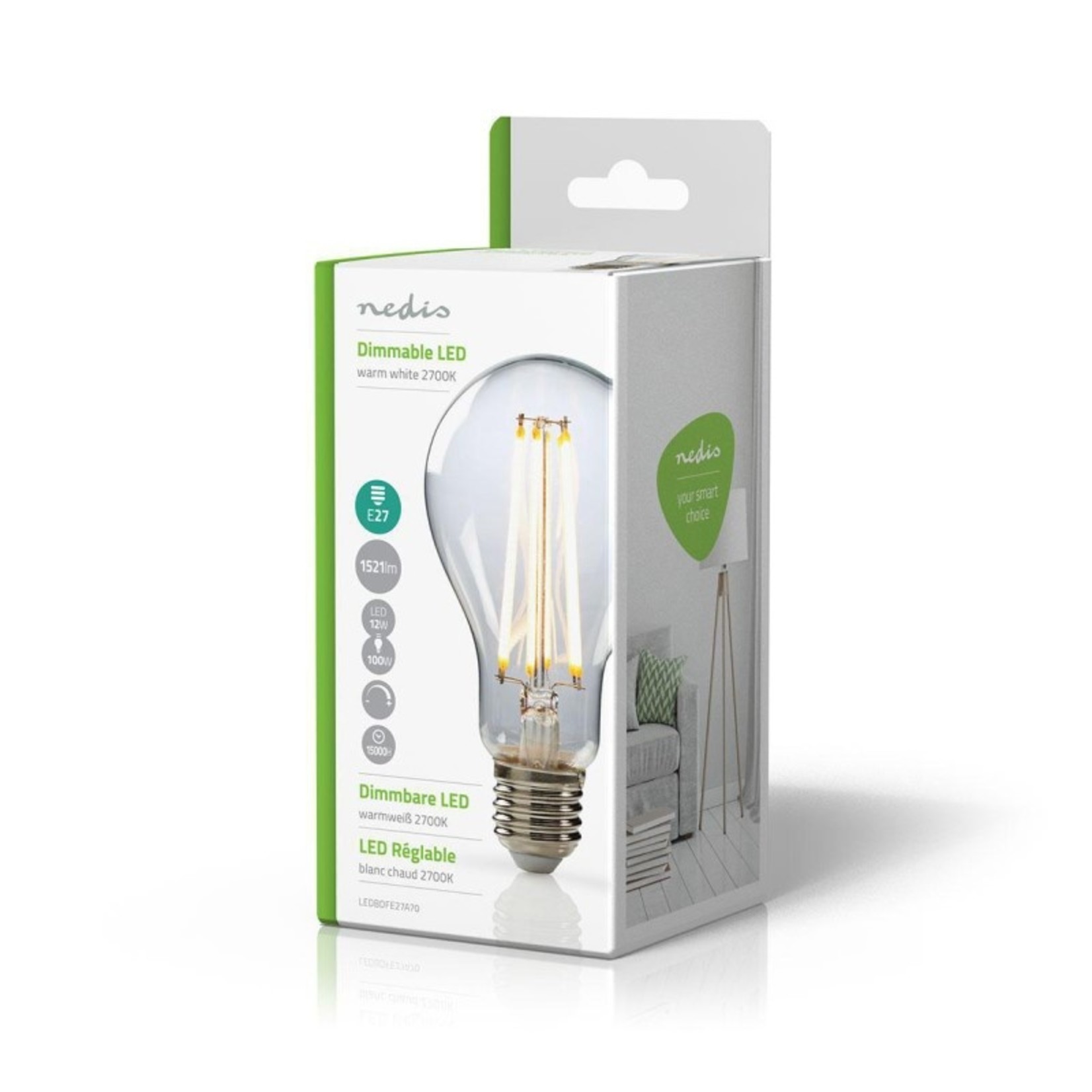 Lampadina LED Filament E27 12 Watt Classica (1521 lumen