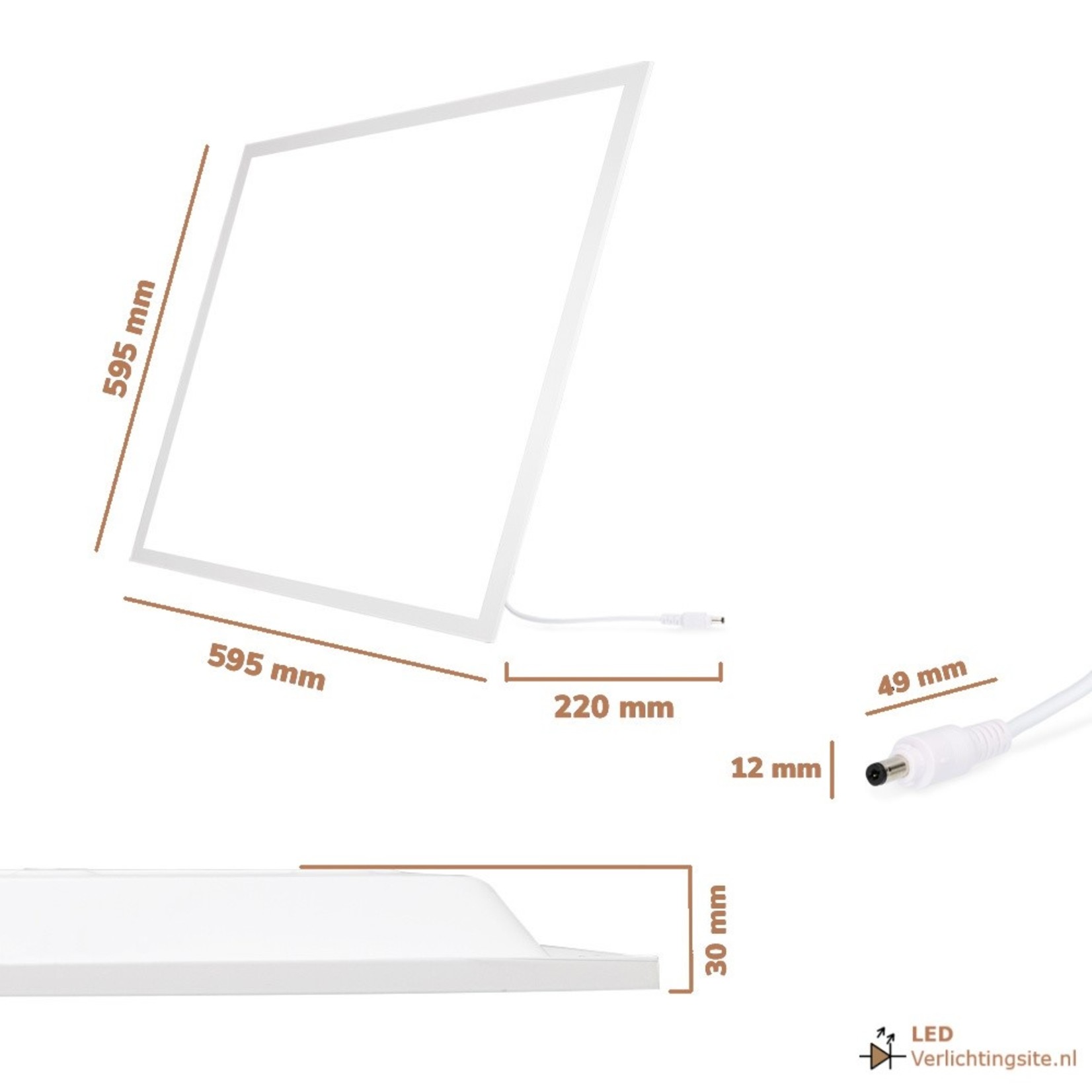 Hoftronic LED Paneel Lumi 60x60 36 Watt 4320lm 120lm/W