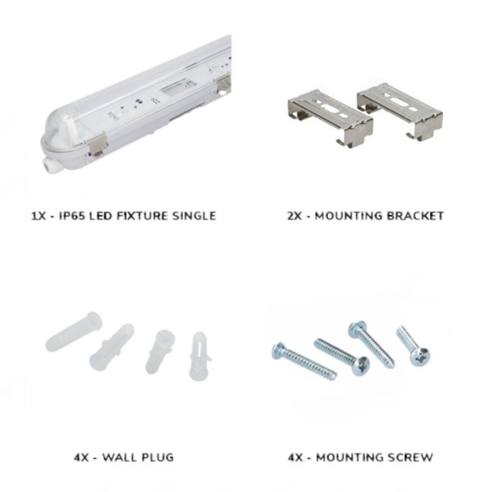 Hoftronic LED tl armatuur zonder LED TL buis 60cm IP65 koppelbaar