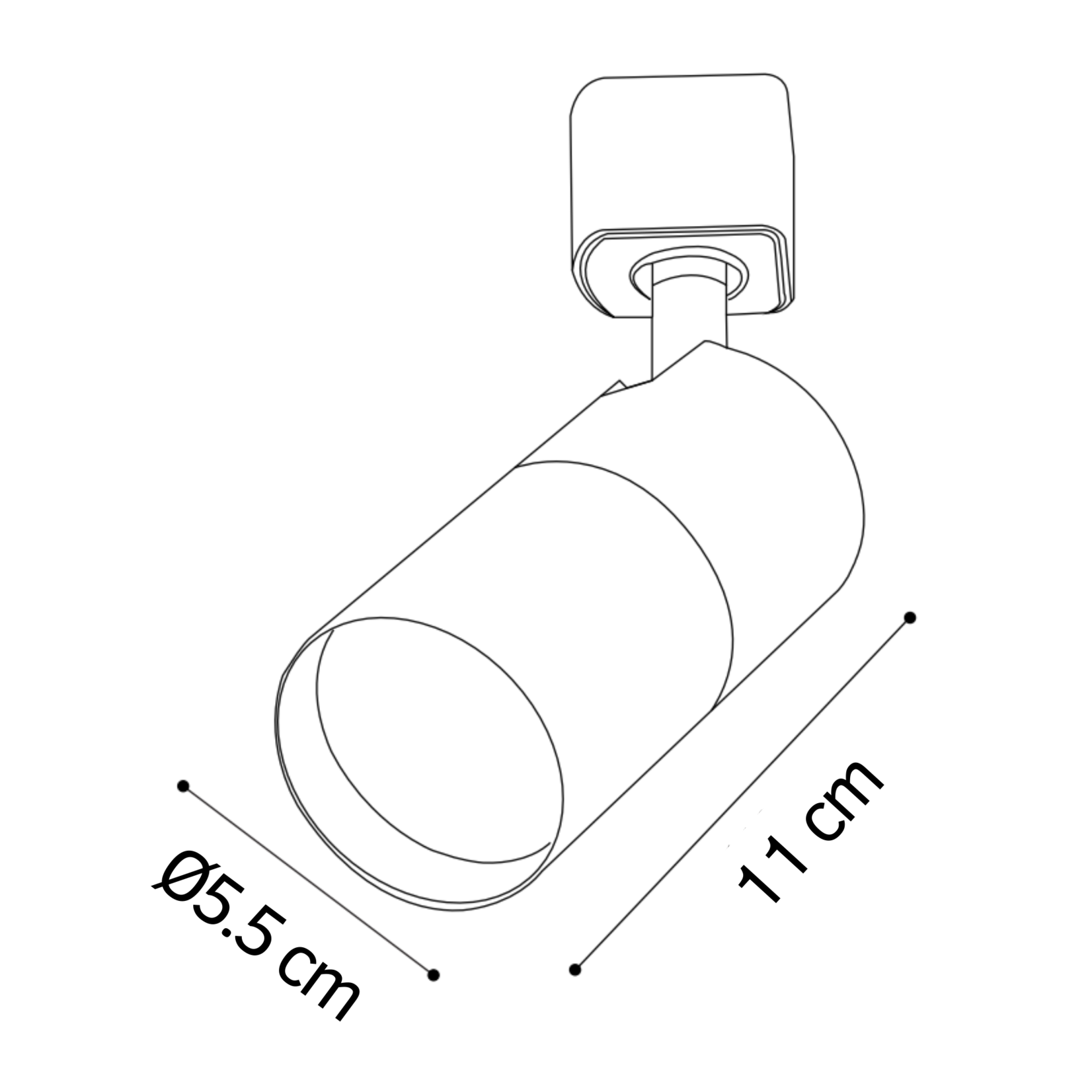 Railsystems Zwarte aluminium 1-fase railspot Rico GU10