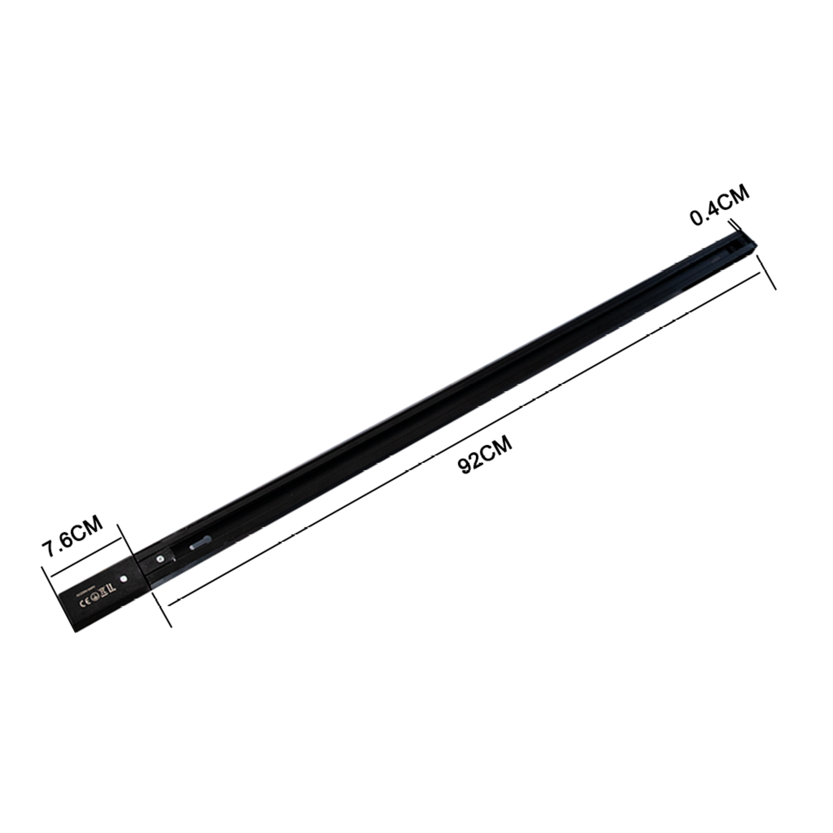 Lumen 1-fase rail 150 cm - spanningsrail - zwart