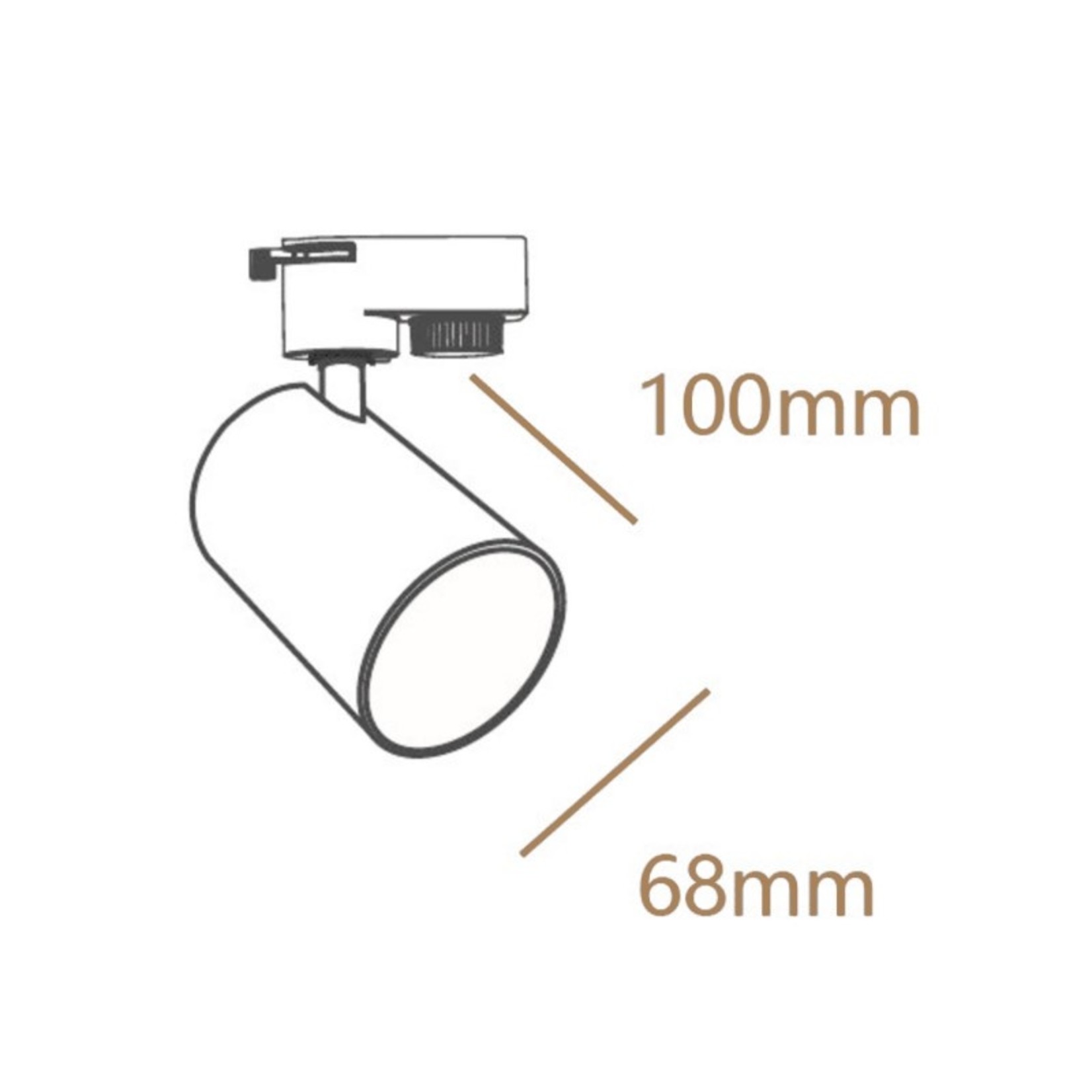 Railsystems Railverlichting set 1.5m met railspots Luna