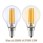 Lumen Dimbare E14 Led filament 5.5W