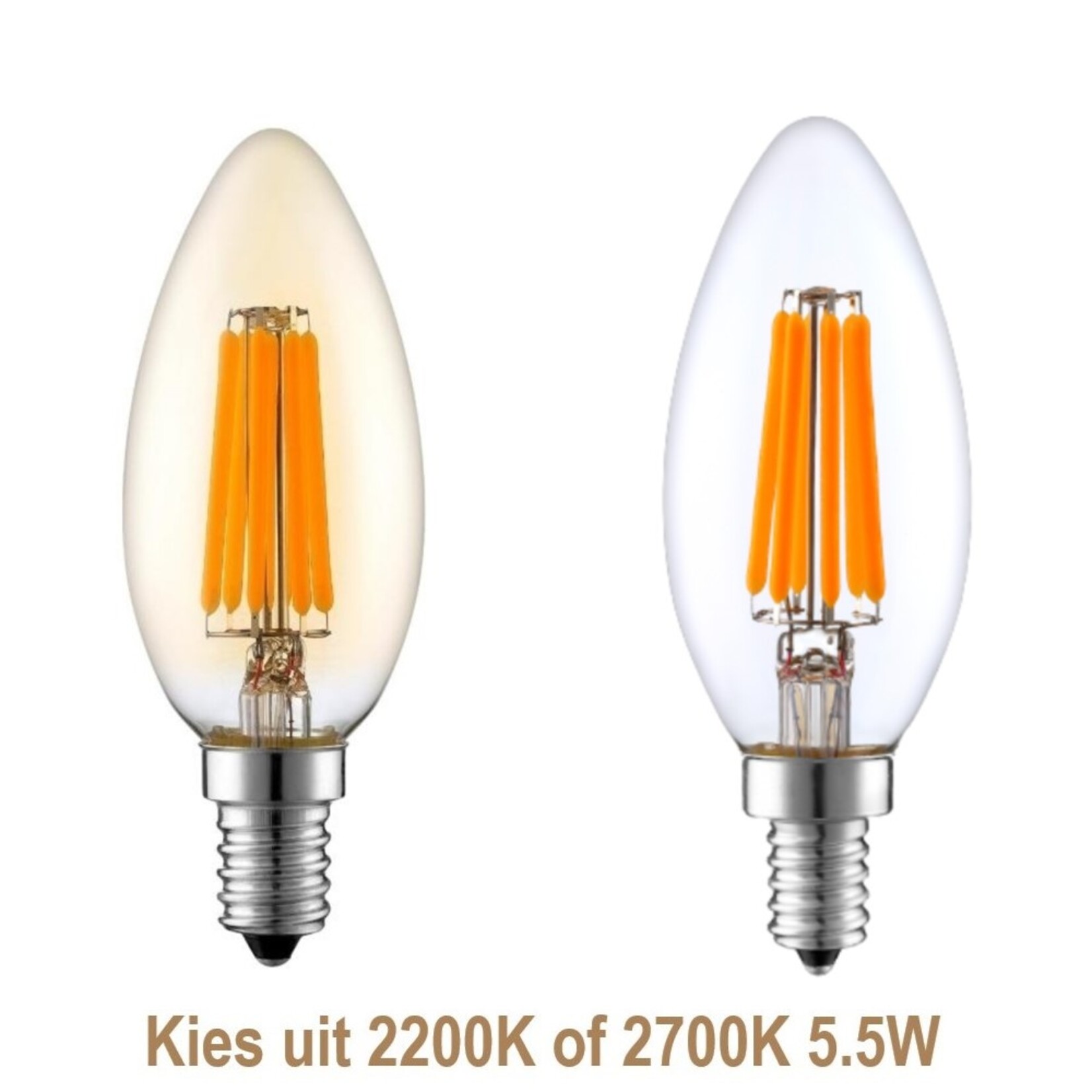 Lumen E14 Led filament 5.5W Kaars model