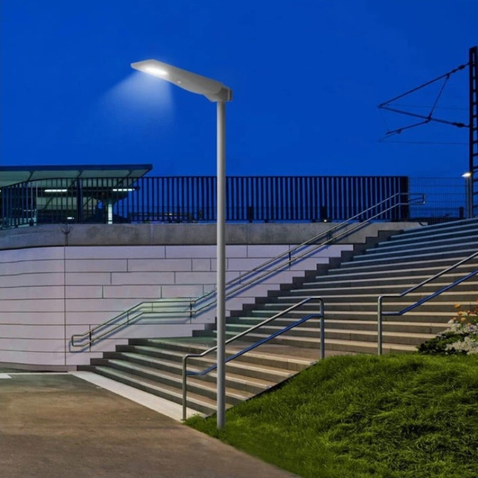 Solar Led straatlamp 1980lm met sensors en a.b