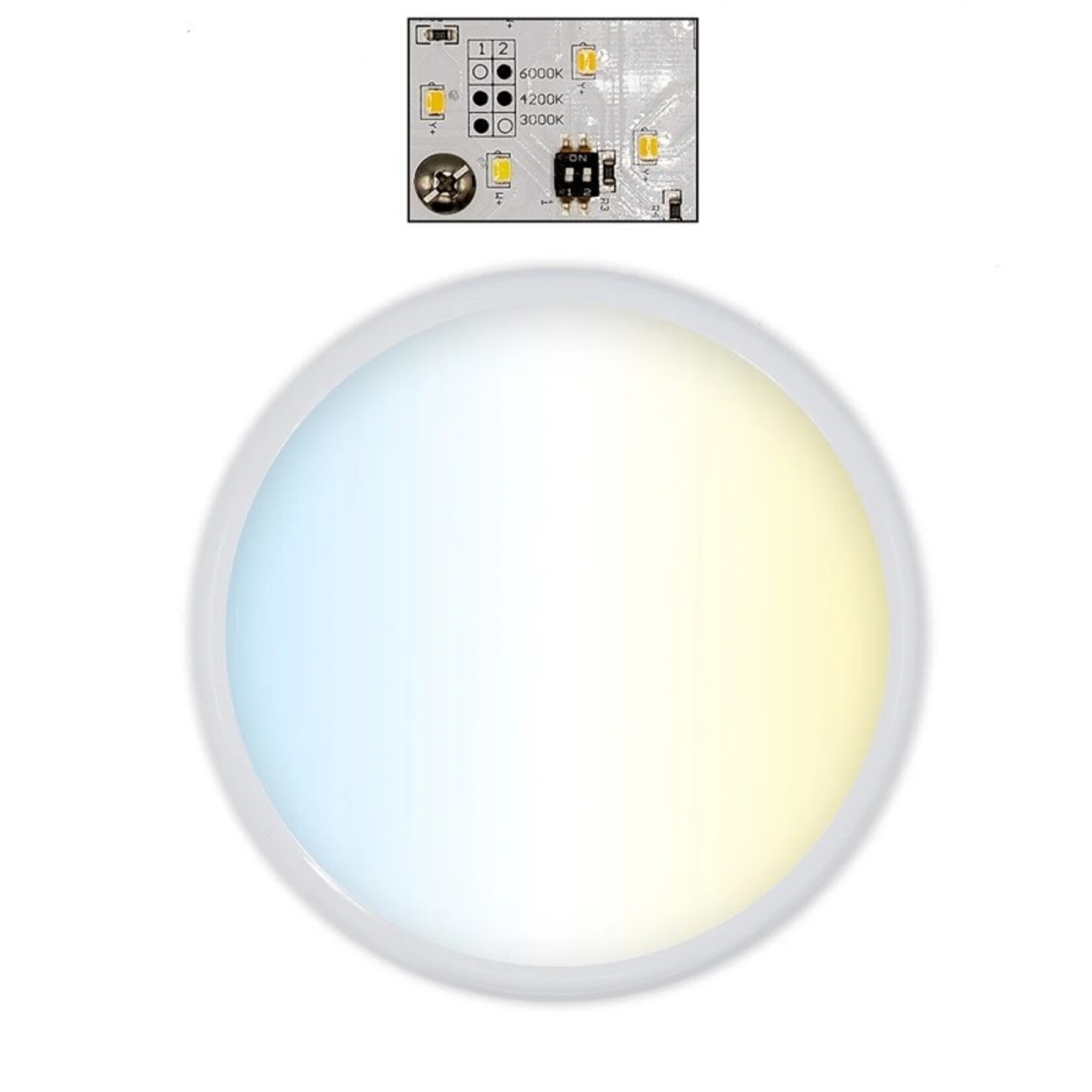 Lumen Plafondlamp, wandlamp met noodverlichting instelbare kleur