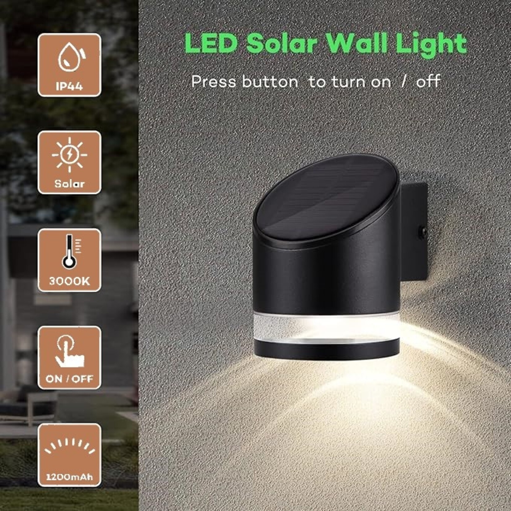 profo Solar wandlamp Dyno met daglichtsensor 2W