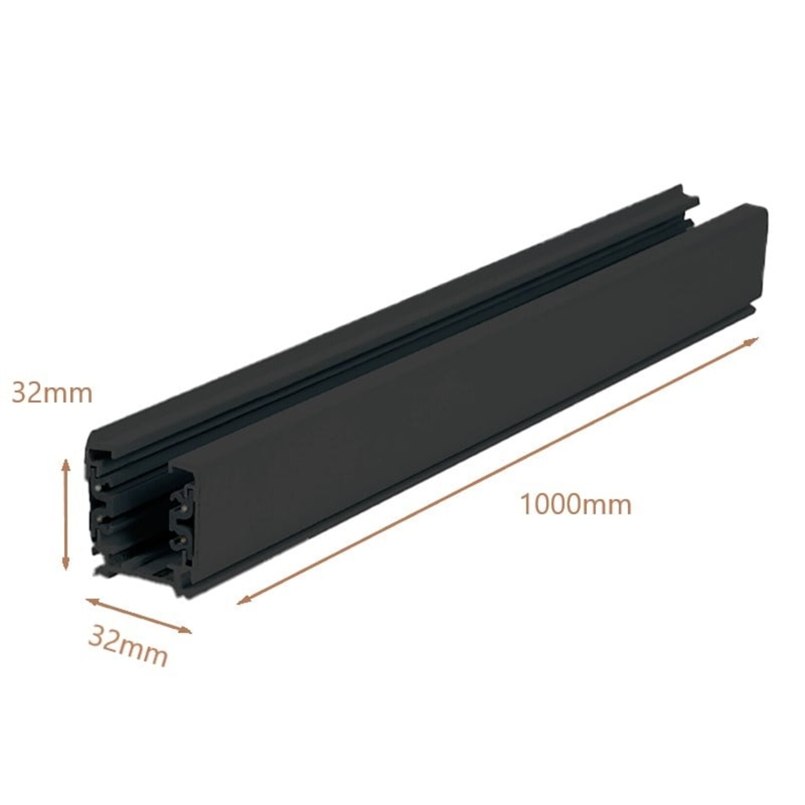 profo 3-Fase rail 300cm in zwart of wit