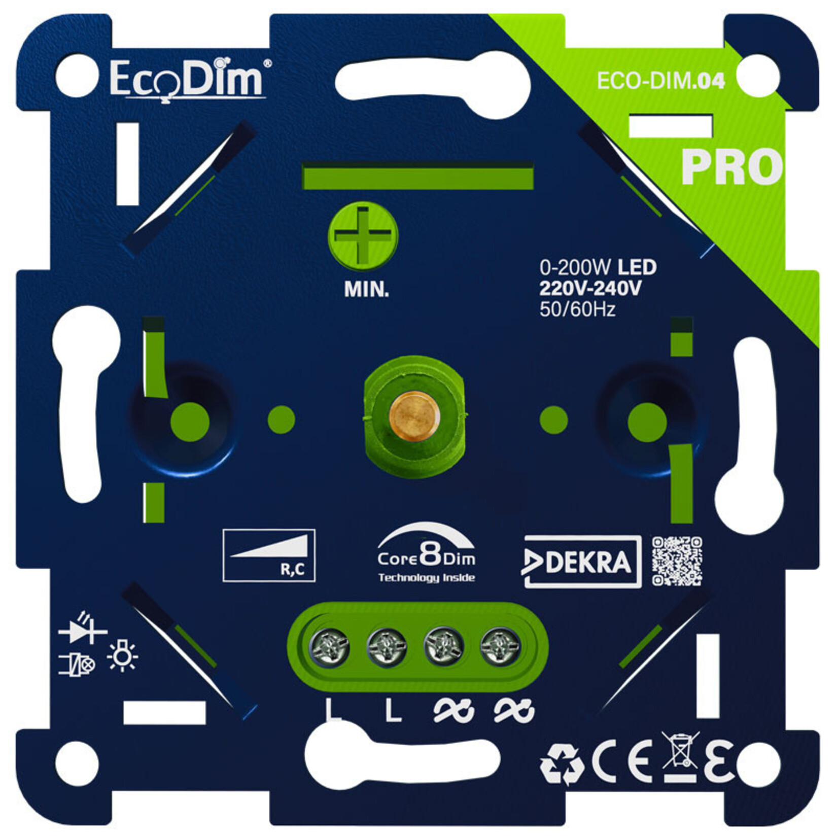 ECODIM.04-PRO Universele LED-Dimmer 0-200W - RC