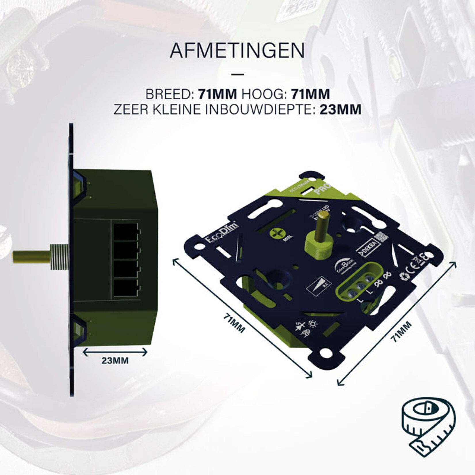 ECODIM.04-PRO Universele LED-Dimmer 0-200W - RC