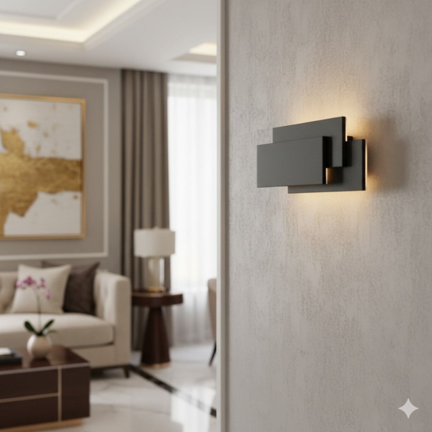 Lumen Design LED Wandlamp Utrecht Zwart 14W Warm Wit 3000K