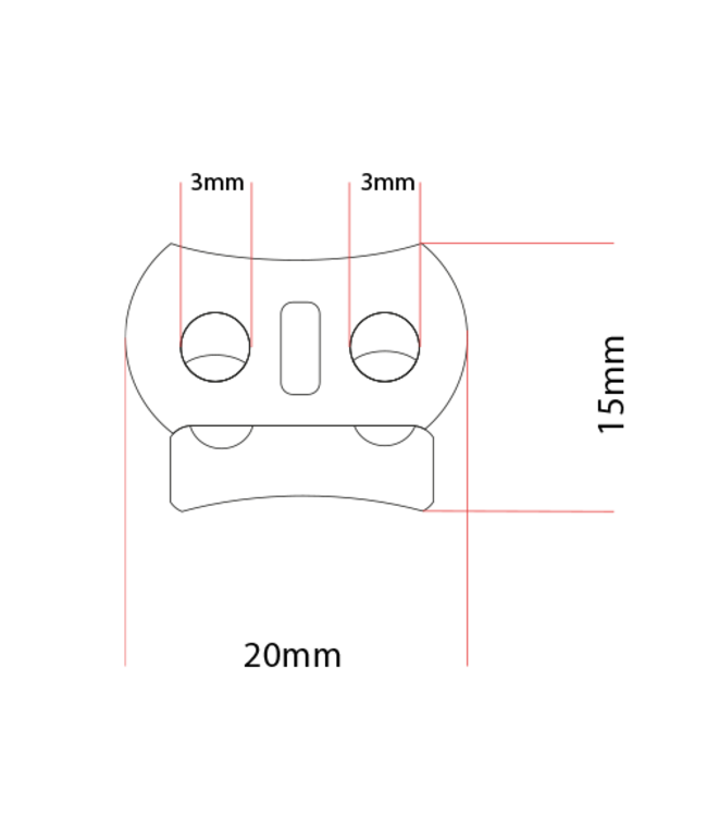 Cord stopper small Black