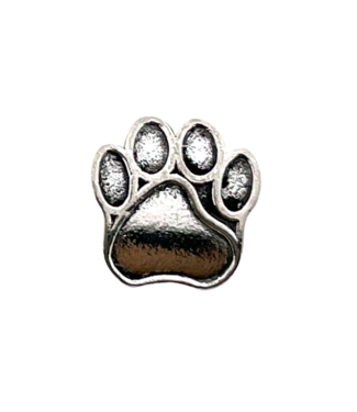 123Paracord Bead paw Silver