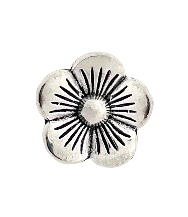 Sliding bead Flower Silver