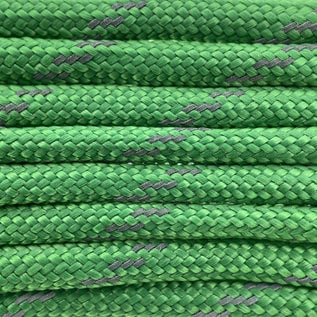 123Paracord Paracord 550 type III Green Reflective