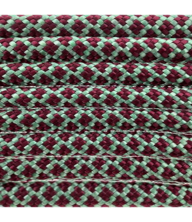 Paracord 550 type III Mint / Burgundy Diamond