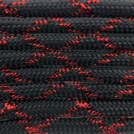 123Paracord Paracord 550 type III Red Knight Metallic Glitter Black / Red Tracer X