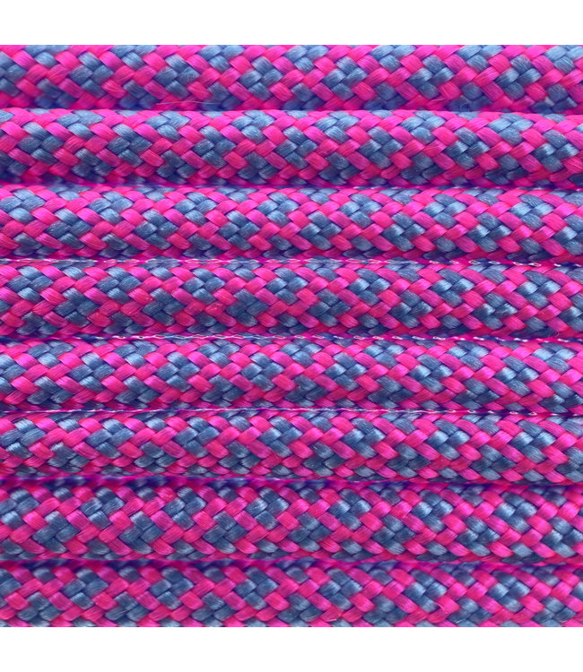 Paracord 550 type III Ultra Neon Pink / Baby Blue Diamond