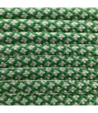 123Paracord Paracord 550 type III Kelly Green / Cream Diamond