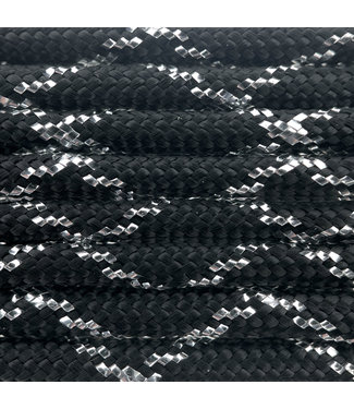 Knivesandtools 550 paracord type III, colour: acid purple with silver grey  diamonds - 50 ft (15.24 meters)