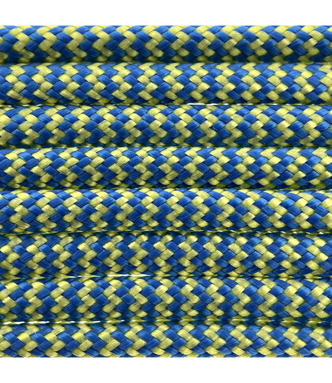 Paracord 550 type III Blue / Yellow Shockwave