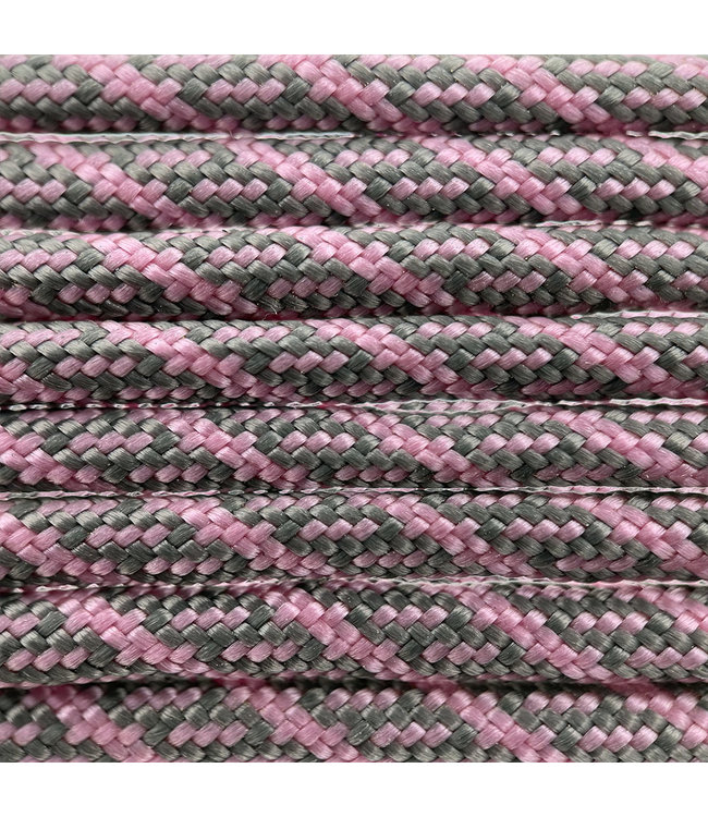 Paracord 550 type III Charcoal Grey / Pink Lavender Helix DNA