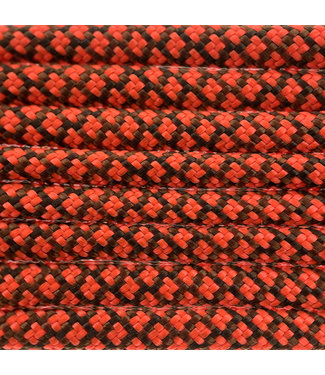 123Paracord Paracord 550 type III chocolate Brown / Neon Orange Diamond