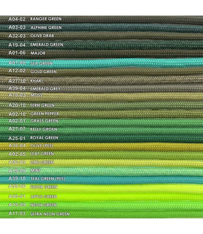 Paracord 550 type III Sea Green