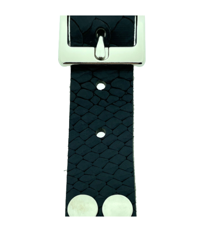 Buffalo leather adapter 25MM Motif Snake black