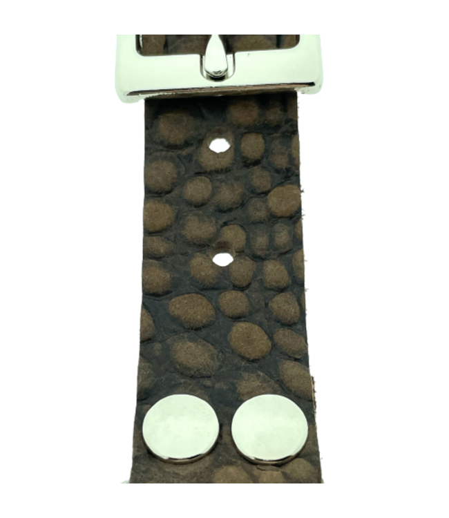 Buffalo leather adapter 25MM Croco motif brown