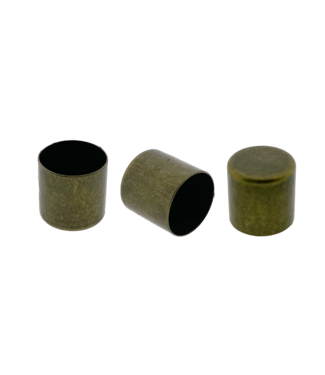 Pack of 50x 10mm Cord End Caps - que Bronze 