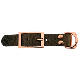 123Paracord Buffalo leather adapter 25MM Motif Brown/Rosegold