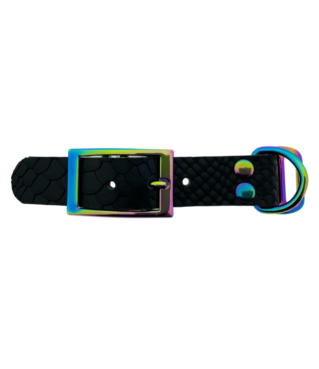 Buffalo leather adapter 25MM Snake motif Black/Neo-Chrome