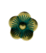 Sliding bead flower Antique Bronze /Turquoise