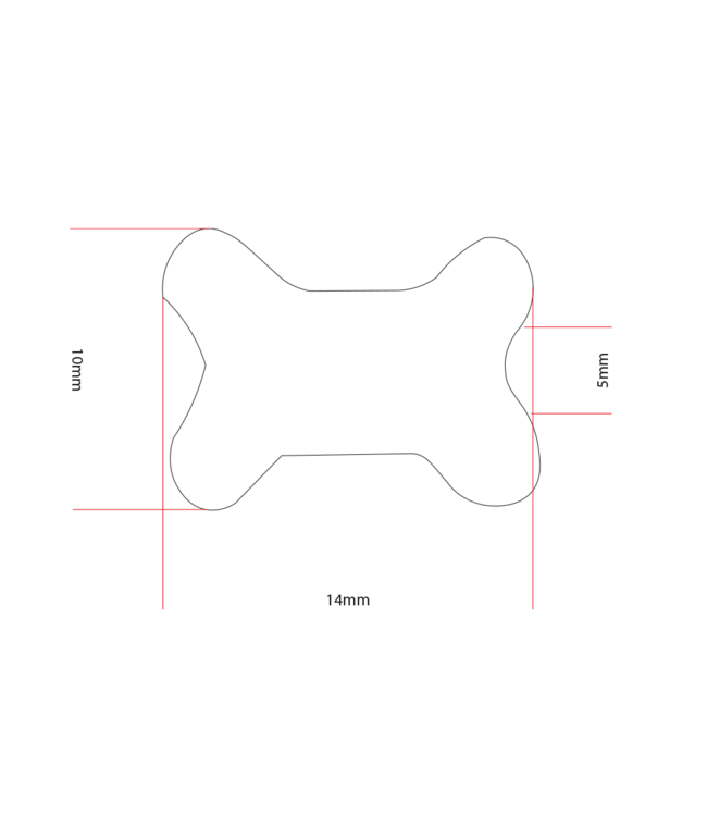 Bead dog bone Blackline