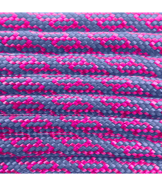 123Paracord Paracord 550 type III Ultra Neon Pink / Baby Blue Helix DNA